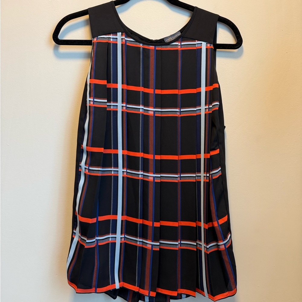 Vince Camuto Pleated Sleeveless Top